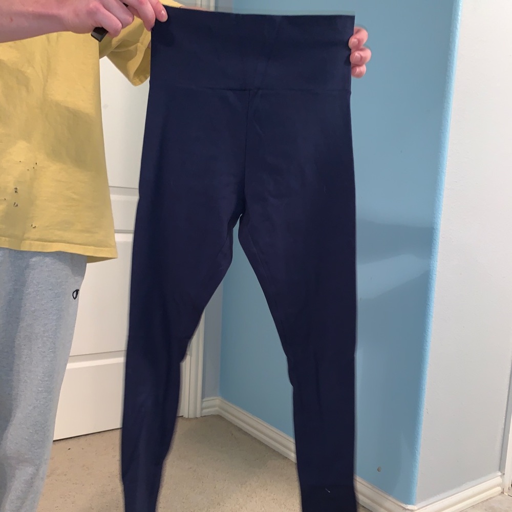 Navy blue high waisted leggings brand new